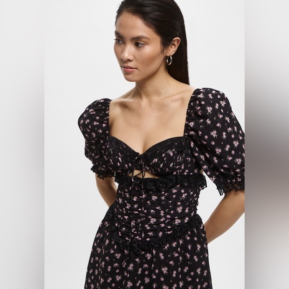 For Love & Lemons Noa Mini Dress Size Small NWT - Picture 3 of 15